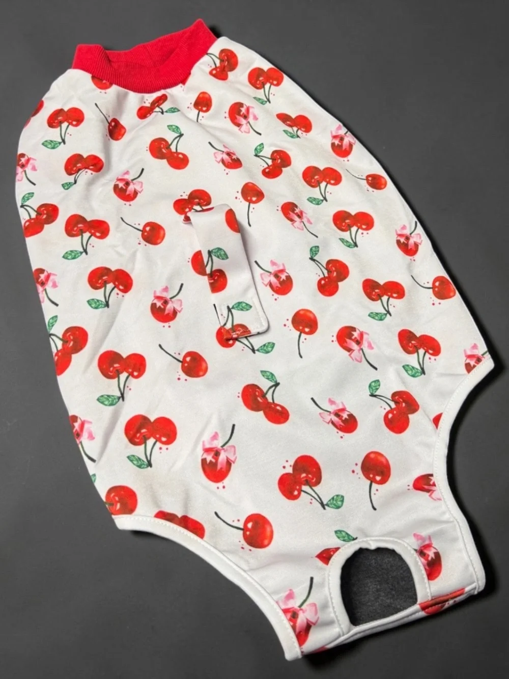 Dog Recovery Suit Large Cherry Print Surgery Onesie NWOT